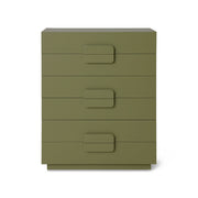 Spaziosa cassettiera verde militare