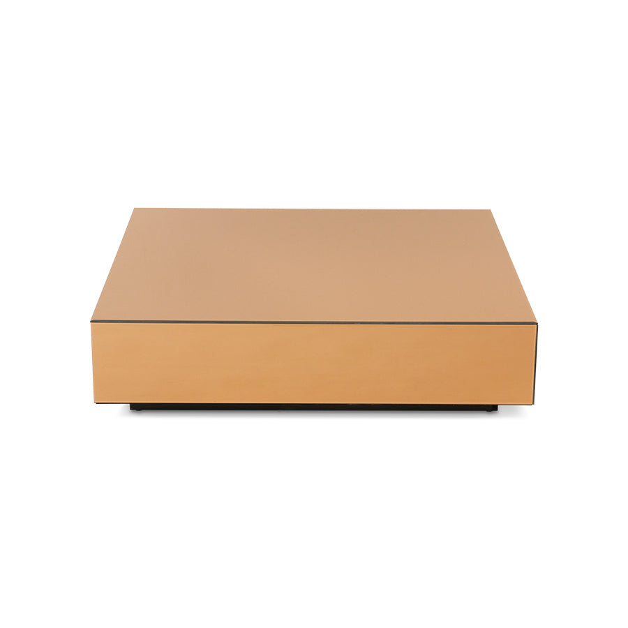 Tavolino da caffè Mirror Block marrone fumo (80x55 cm)