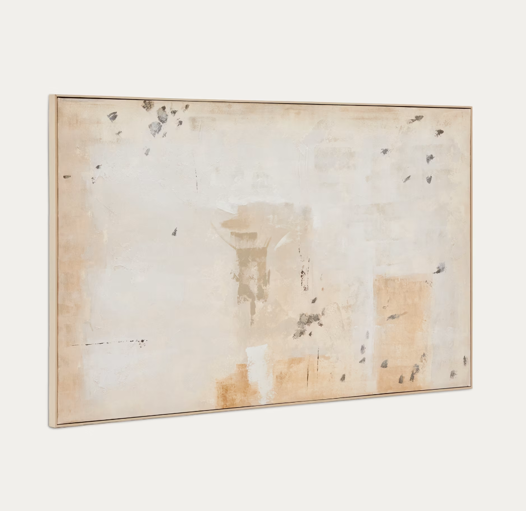 Quadro astratto Silpa beige scuro 200 x 120 cm