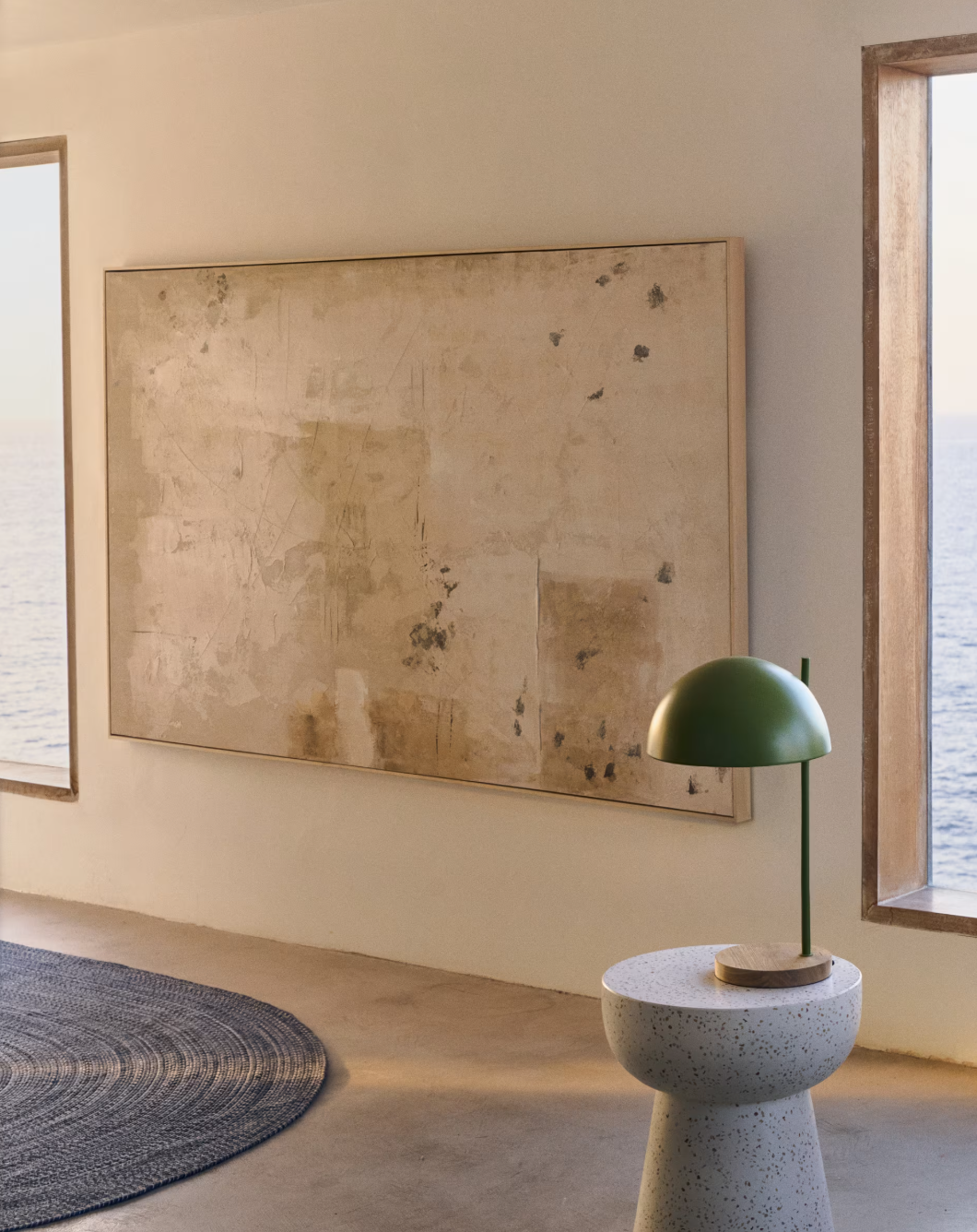 Quadro astratto Silpa beige scuro 200 x 120 cm