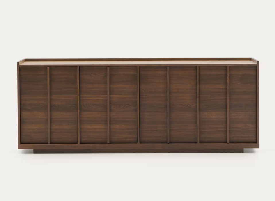 Buffet Onix en placage de noyer avec finition foncée 200 x 80 cm FSC Mix Credit