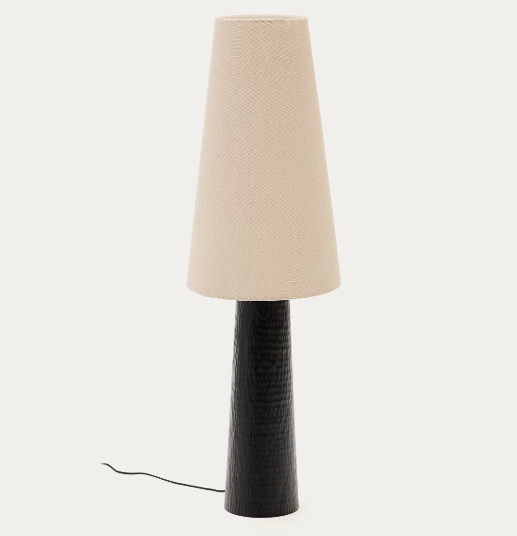 Lampada da terra Senni in metallo verniciato nero