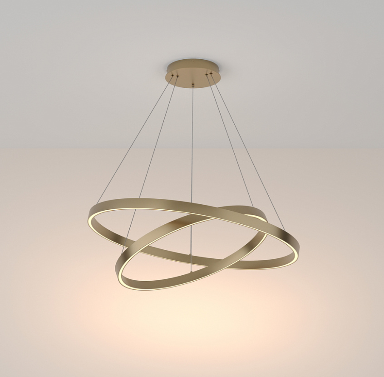 Lampada a sospensione Rim 3000K ottone 80cm