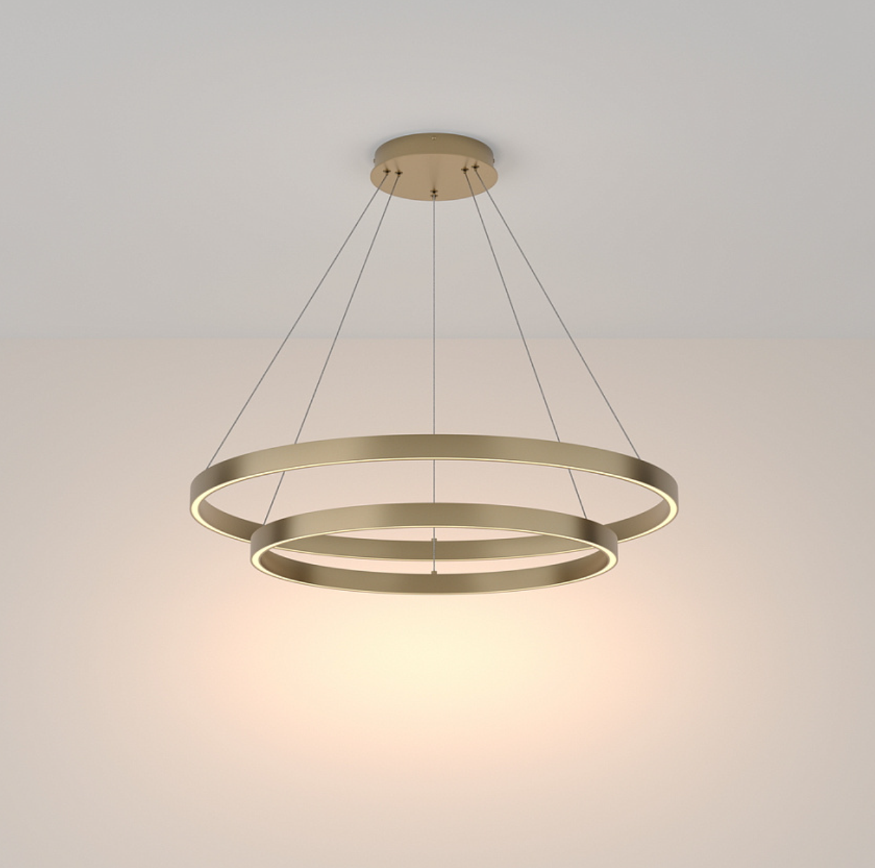 Lampada a sospensione Rim 3000K ottone 80cm