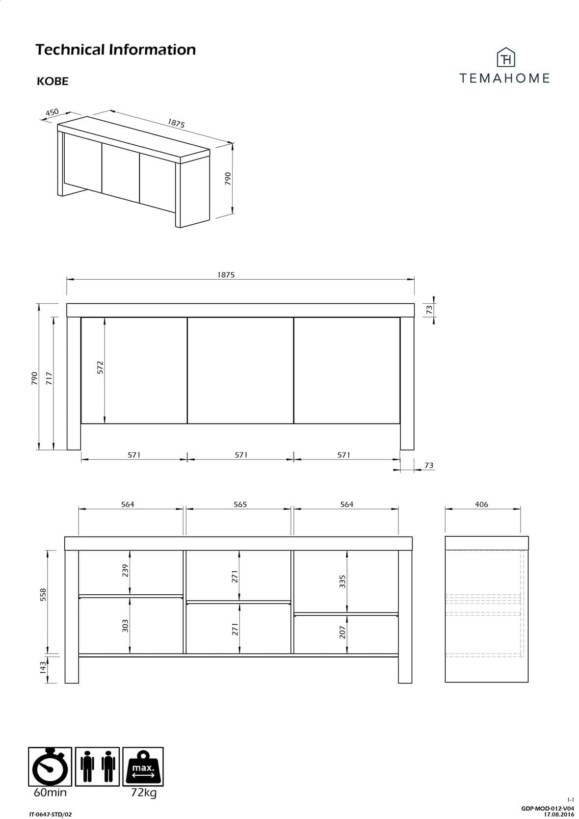 KOBE 3 DOORS-Technical Information