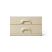 Cassettiera con 2 cassetti, crema