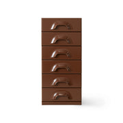 Cassettiera con 6 cassetti, cioccolato