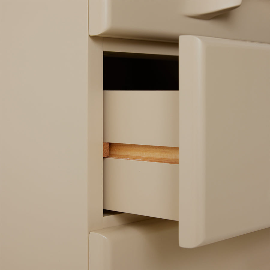 Cassettiera con 6 cassetti, crema