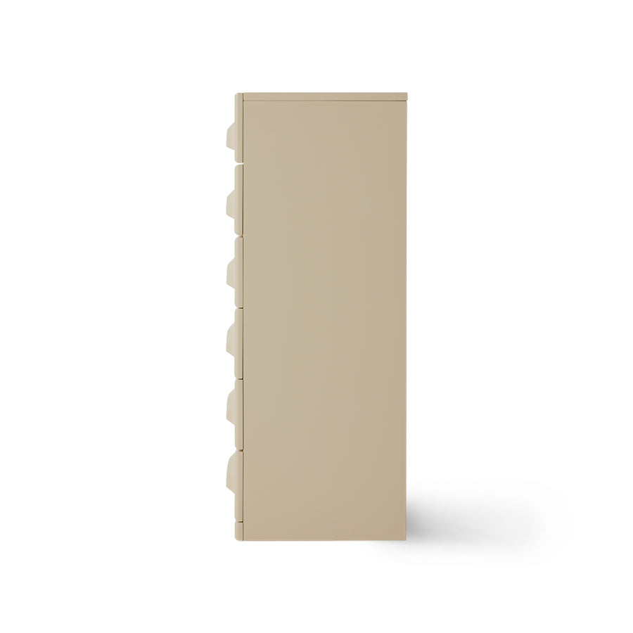 Cassettiera con 6 cassetti, crema