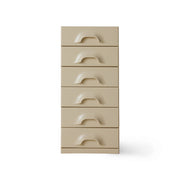 Cassettiera con 6 cassetti, crema