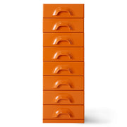 Cassettiera con 8 cassetti, mandarino