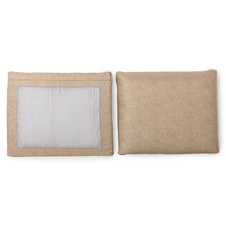 Set cuscini per divano lounge da esterno marrone/bianco XL