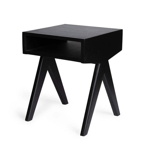Night Cabin WTH Black bedside table - Pierre Jeanneret Edition