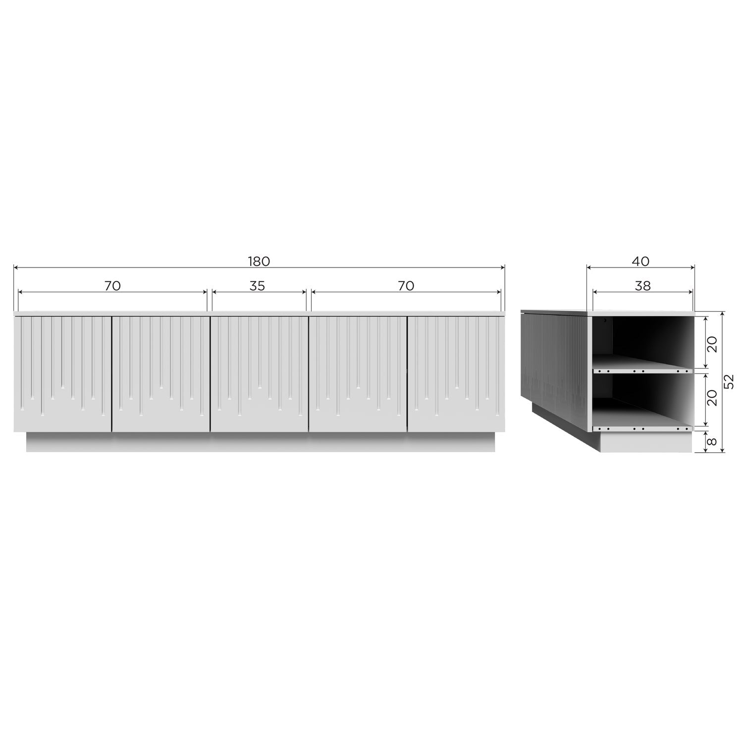 Porta tv pencil pine mist