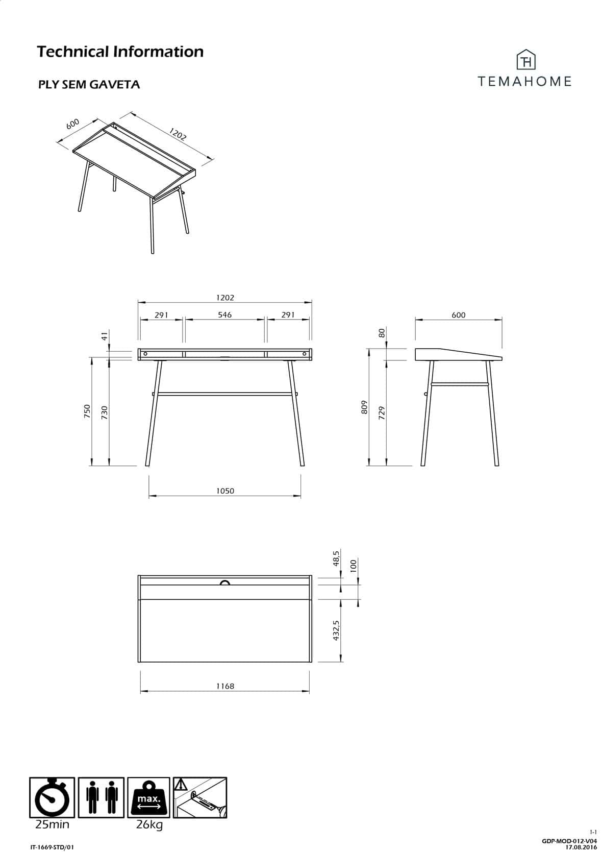 PLY DESK-Technical Information