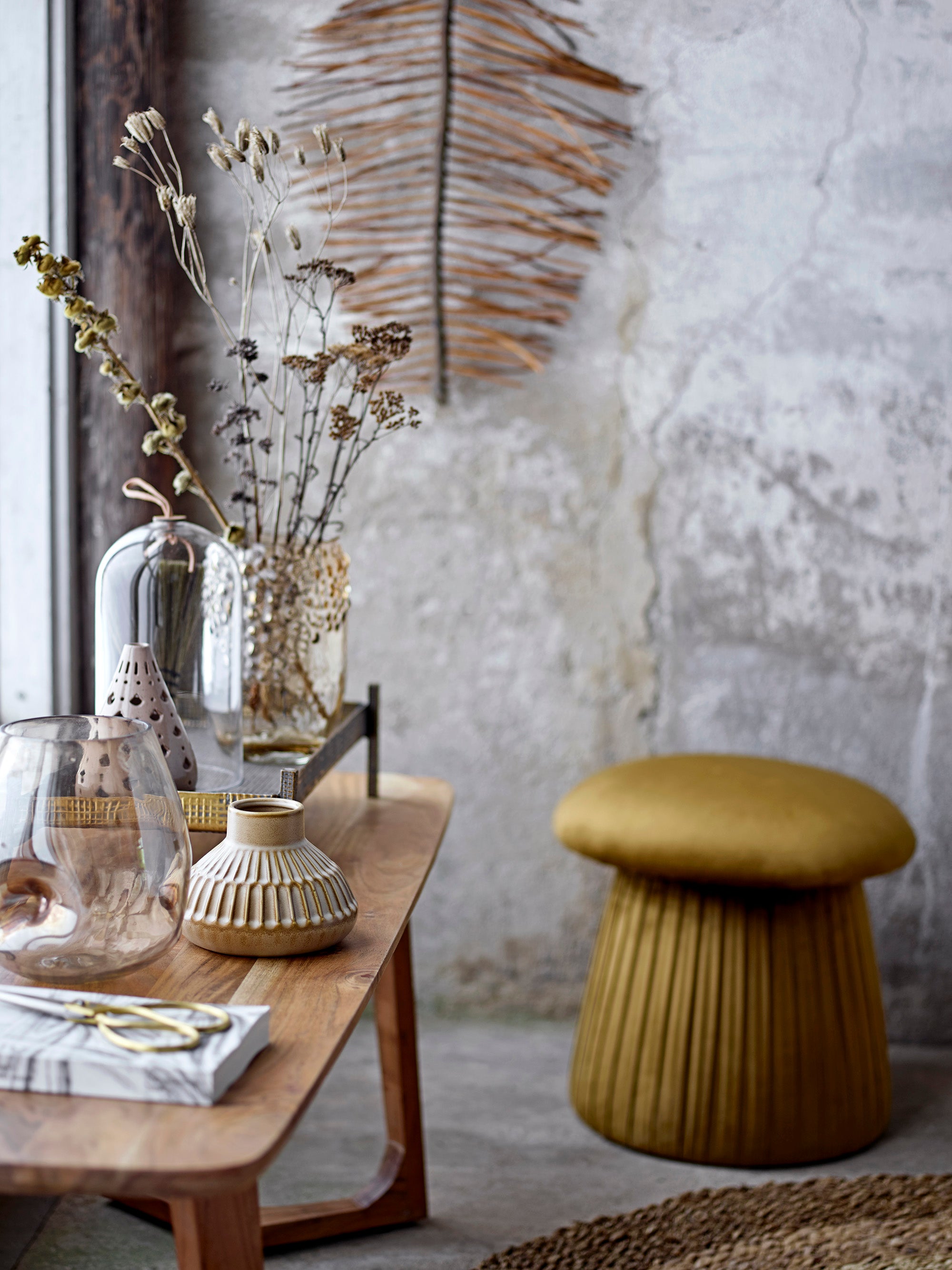 Pouf Roberta, Marrone, Poliestere
