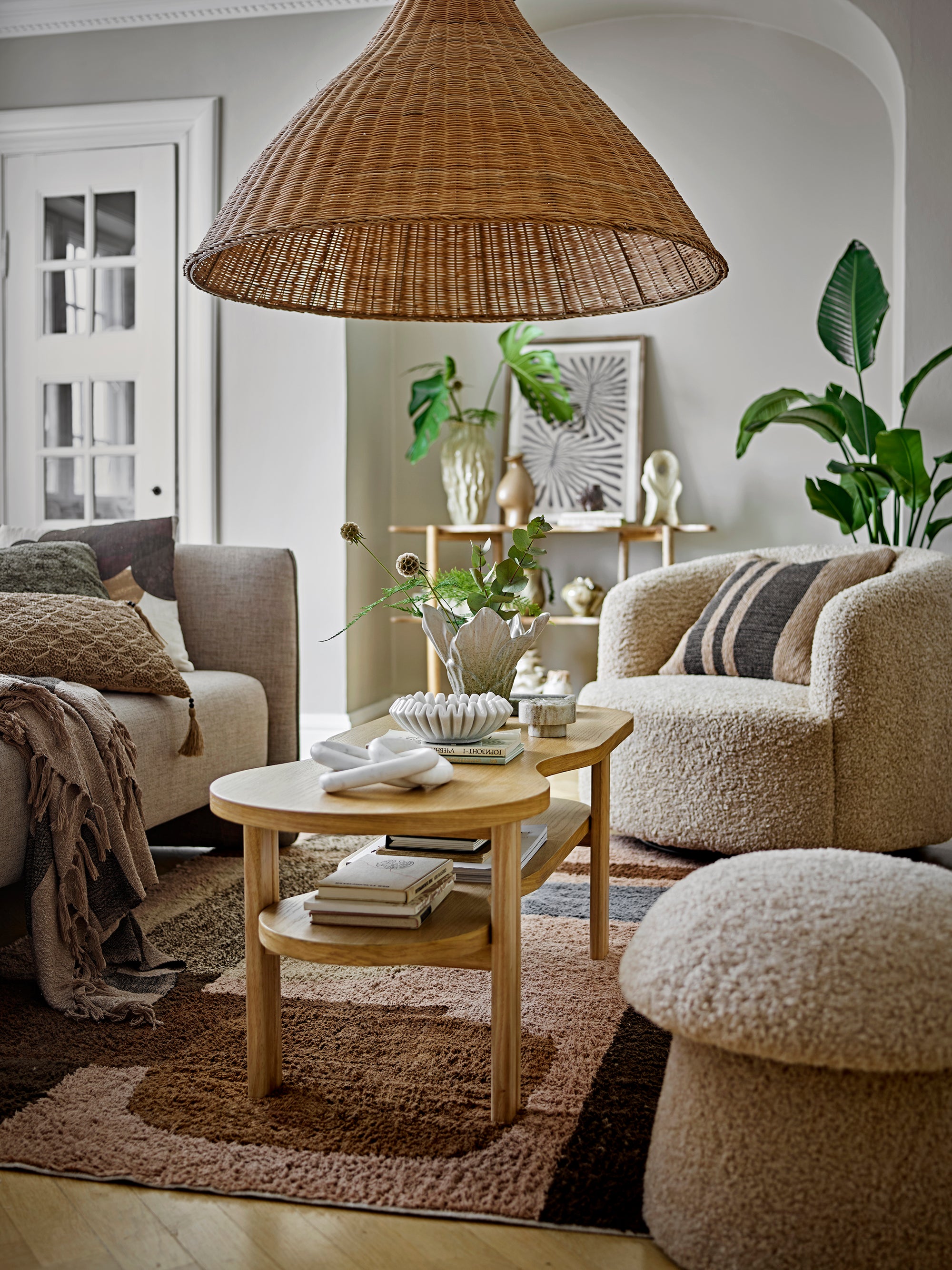 Pouf Bocca, Naturale, Poliestere
