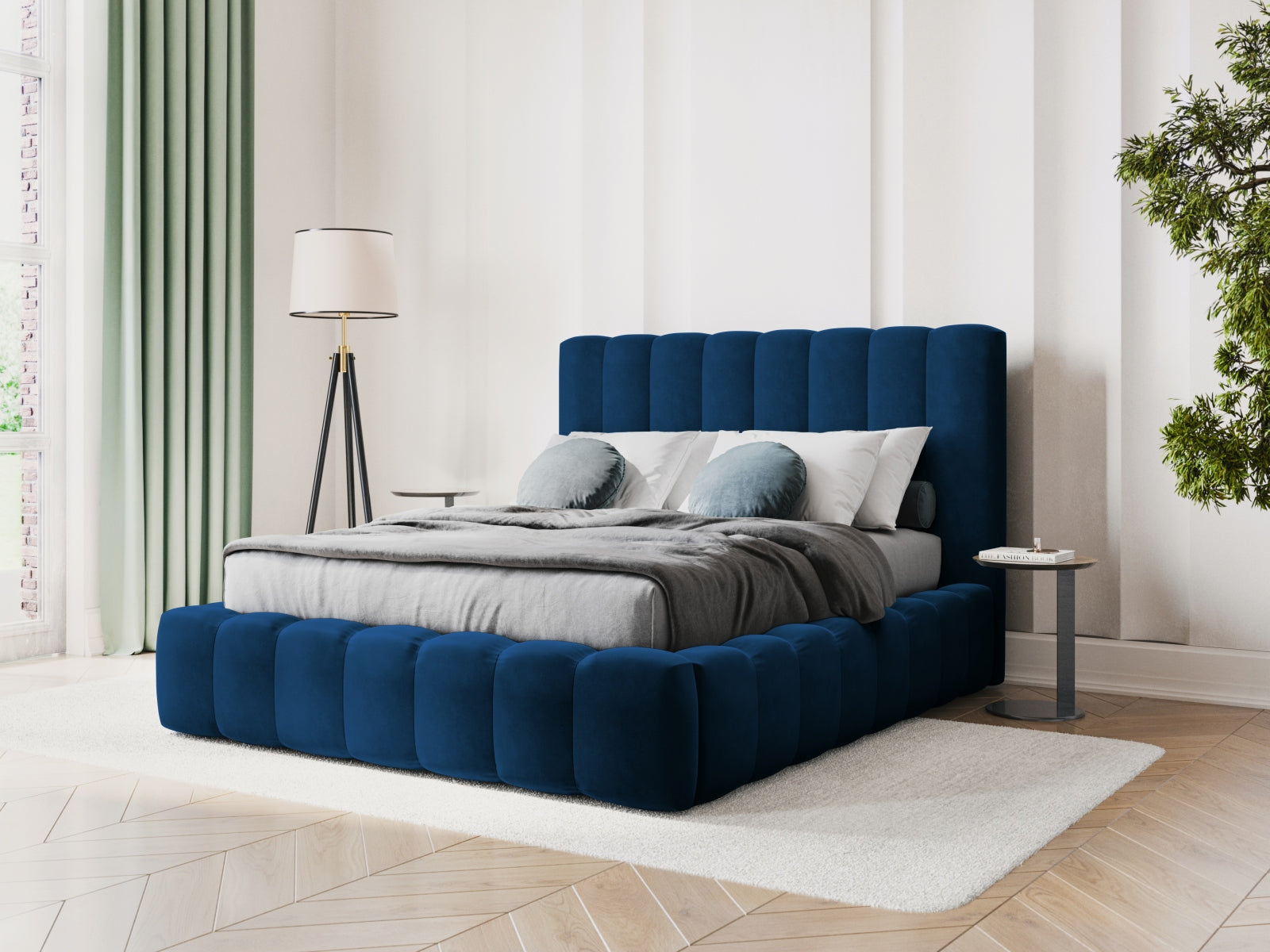 Letto contenitore con testiera, "Kelp", 230x225x125
