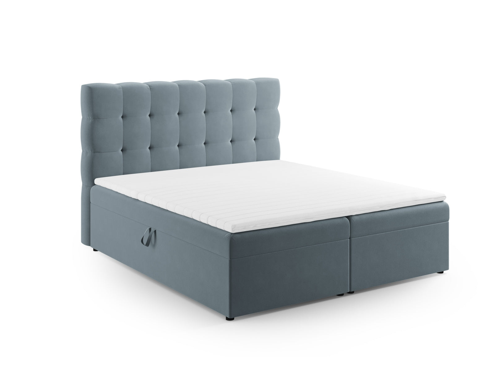 Letto: testiera + molle/materasso + coprimaterasso, "Mamaia", 210x160x125