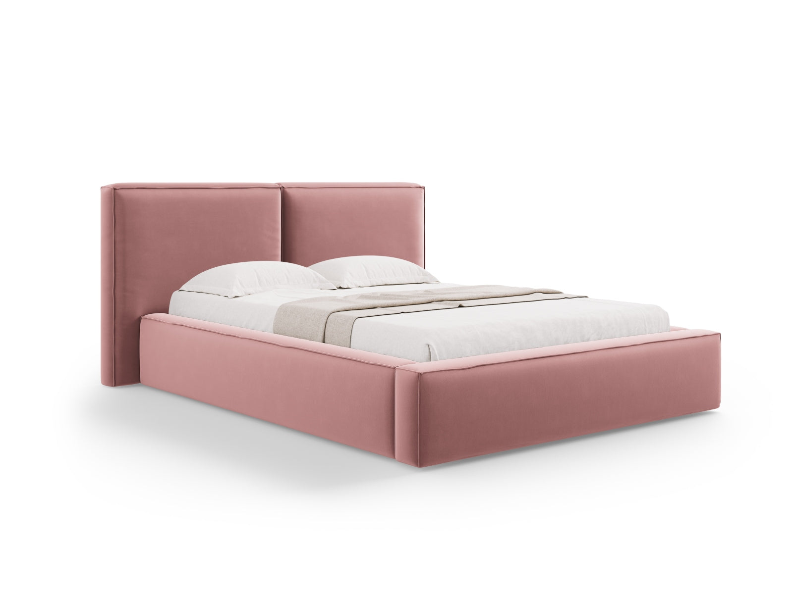 Letto contenitore con testiera doppia, "Jodie", 228x194x97,5