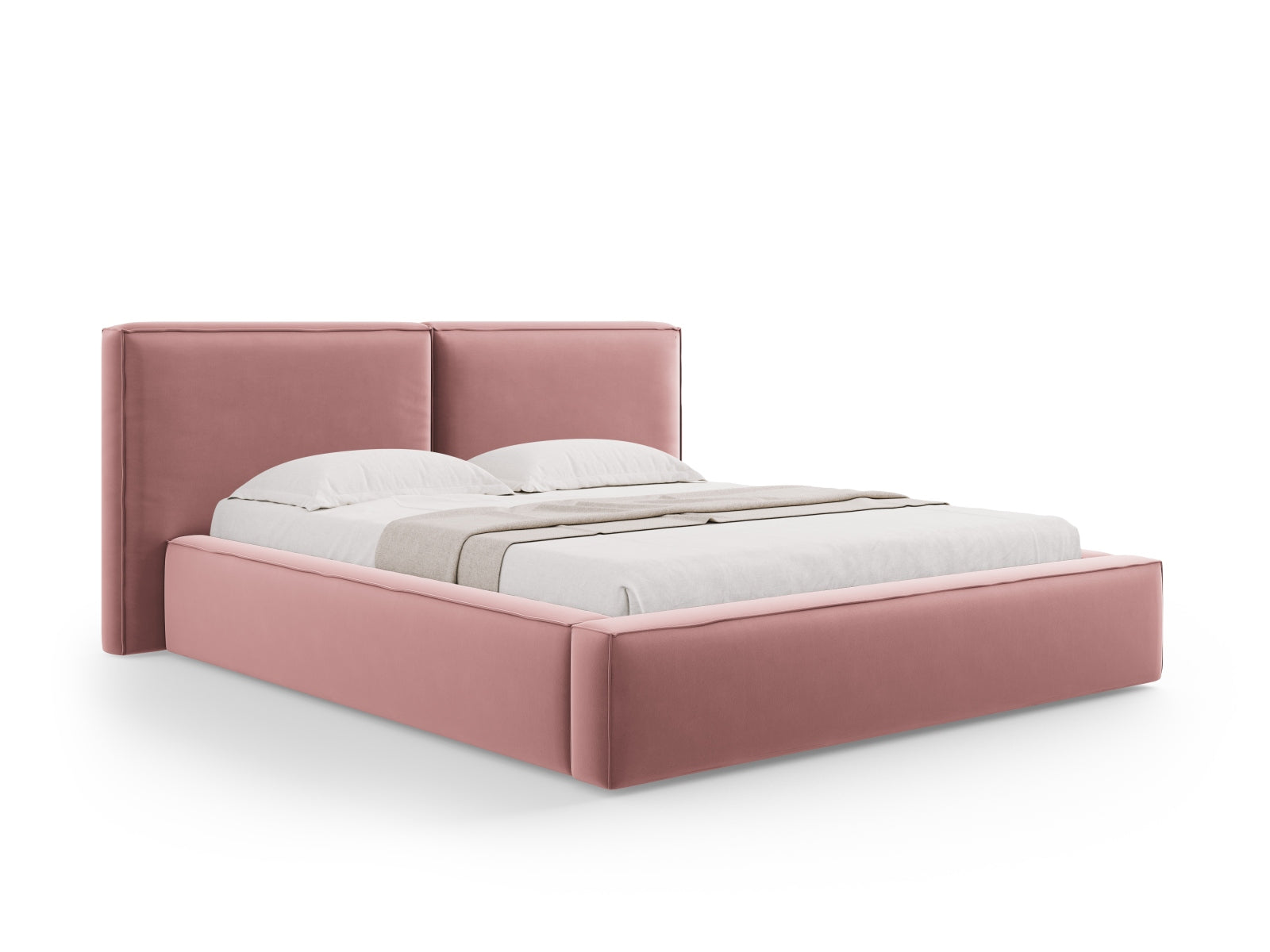Letto contenitore con testiera doppia, "Jodie", 228x214x97,5
