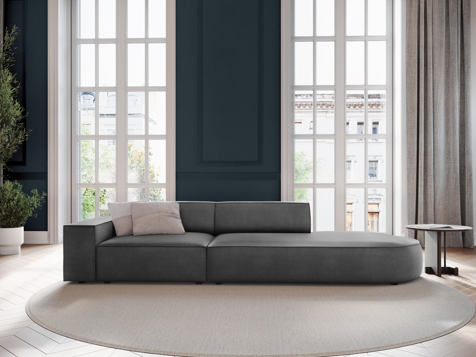Divano, "Jodie", 3 Posti, 262x102x70, arrotondato