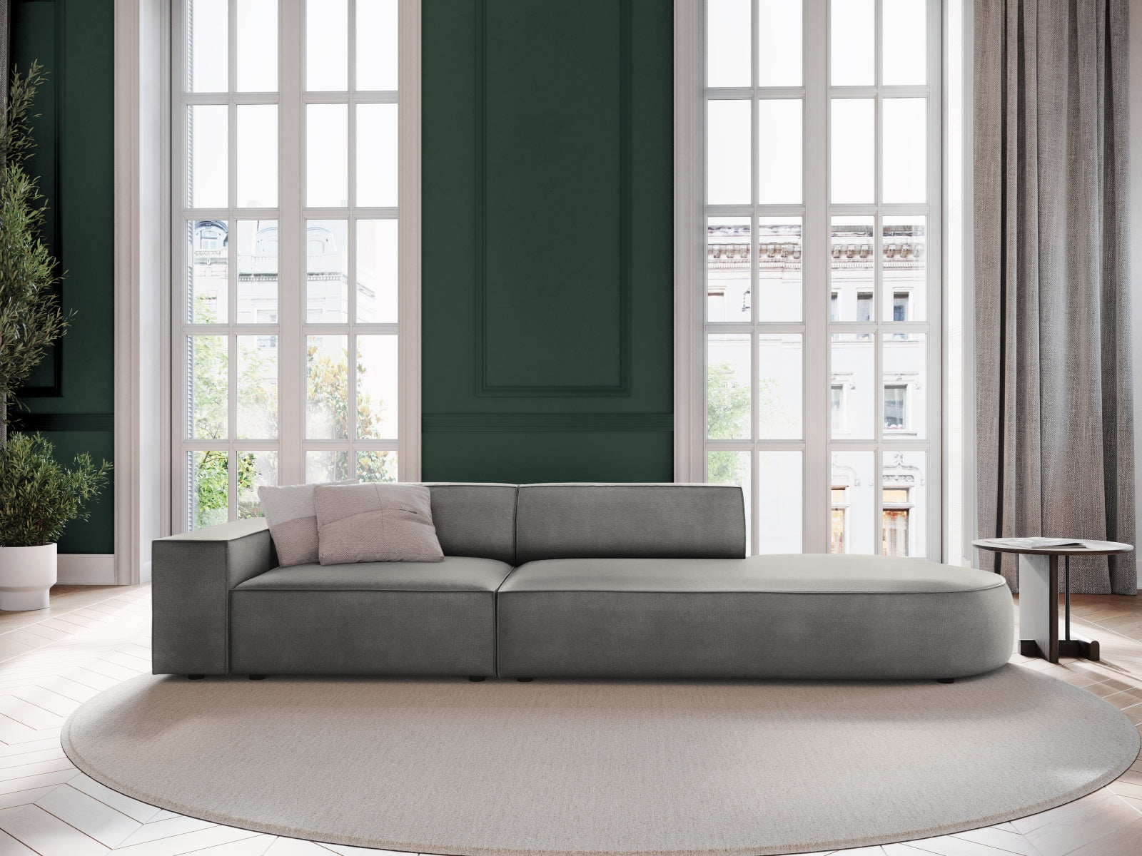 Divano, "Jodie", 3 Posti, 262x102x70, arrotondato