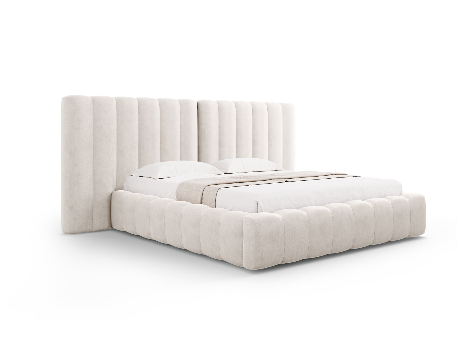 Letto contenitore con testiera doppia, "Kelp", 230x350x100