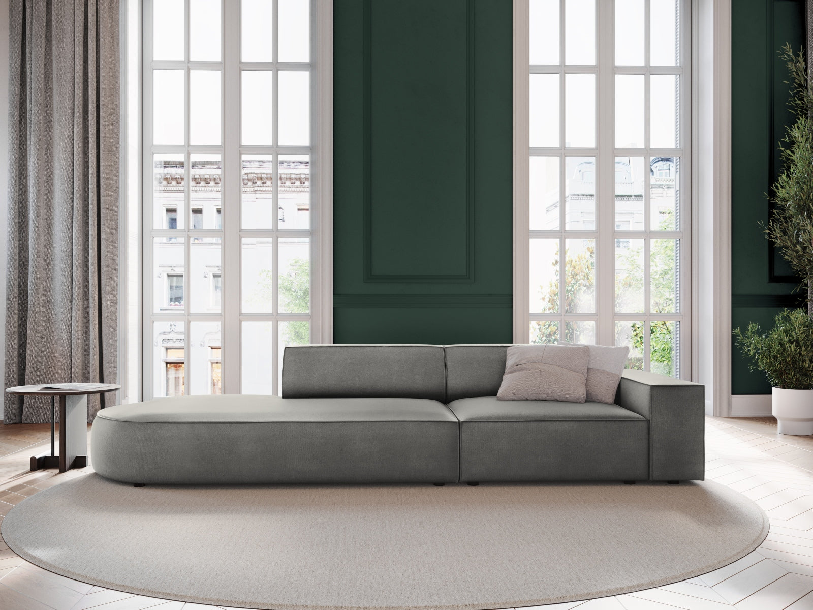 Divano, "Jodie", 3 Posti, 262x102x70, arrotondato