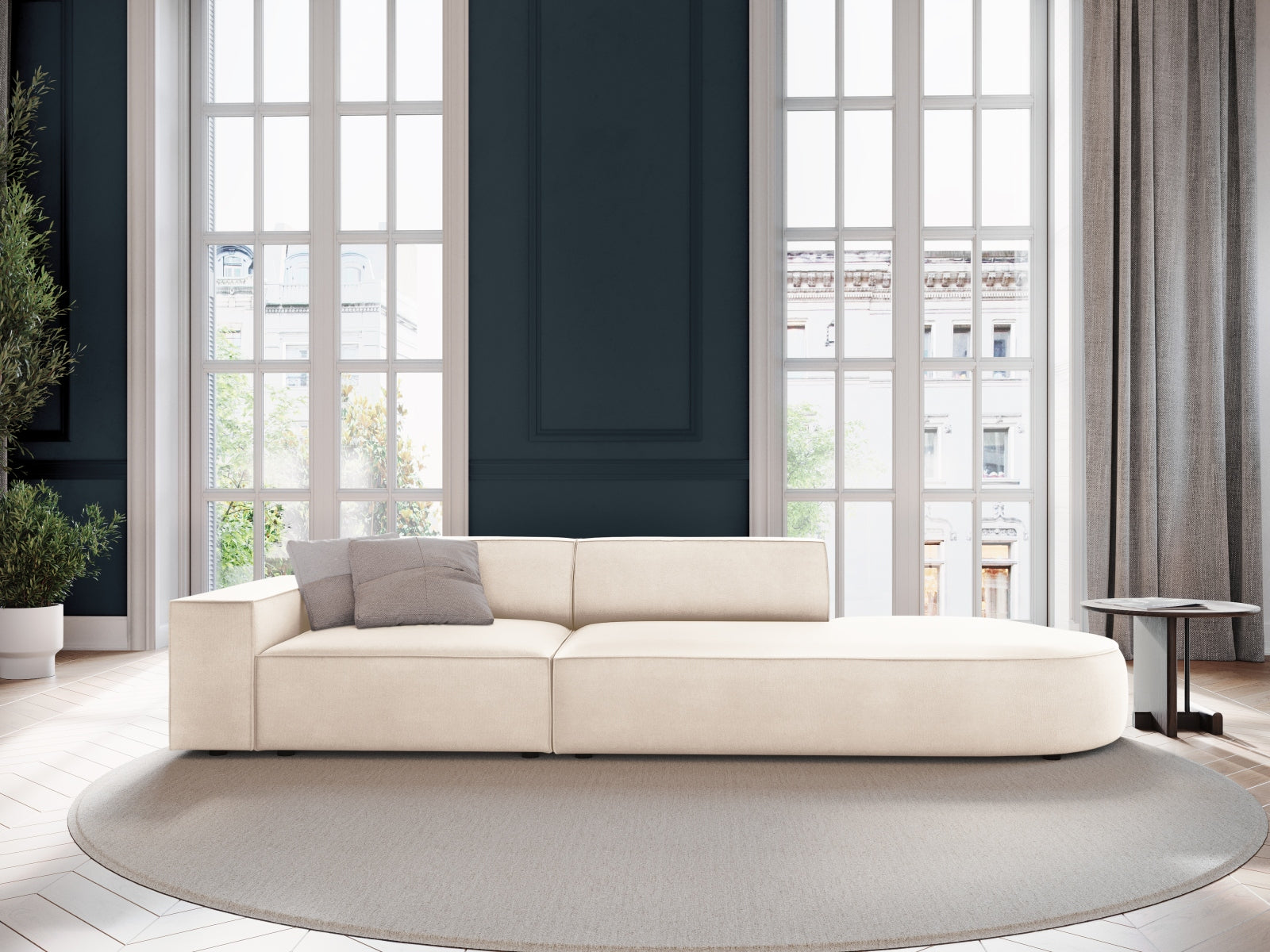 Divano, "Jodie", 3 Posti, 262x102x70, arrotondato