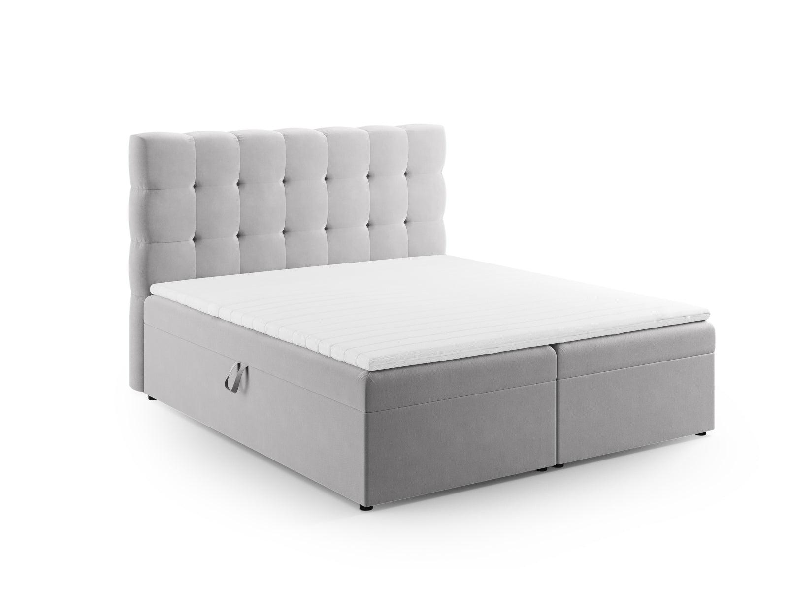 Letto: testiera + molle/materasso + coprimaterasso, "Mamaia", 210x160x125