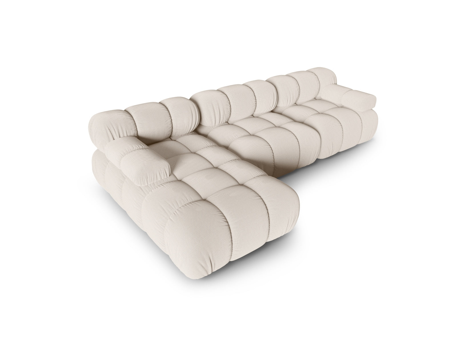 Divano angolare con chaise longue, "Bellis", 4 posti, 282x155x70