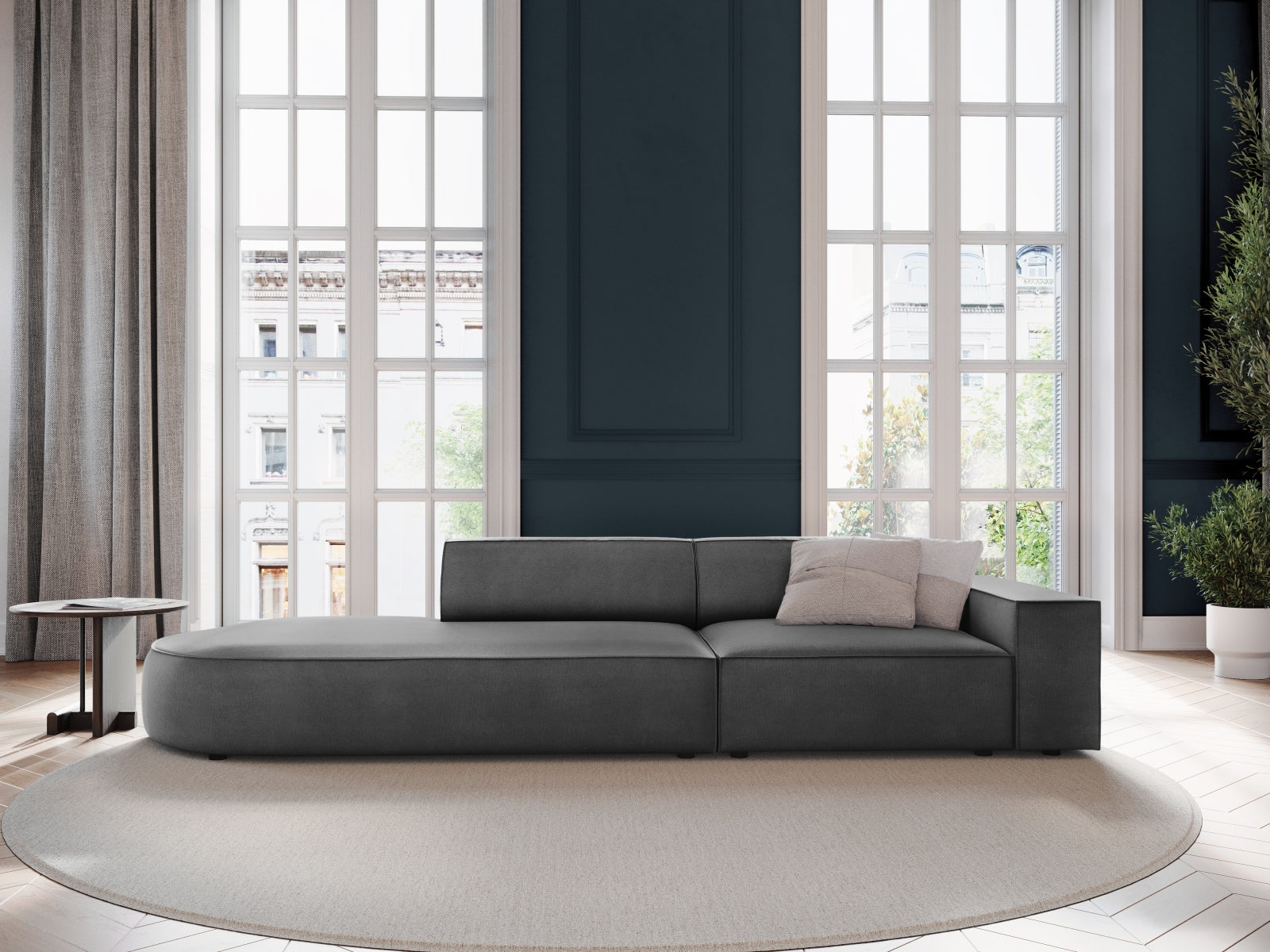 Divano, "Jodie", 3 Posti, 262x102x70, arrotondato