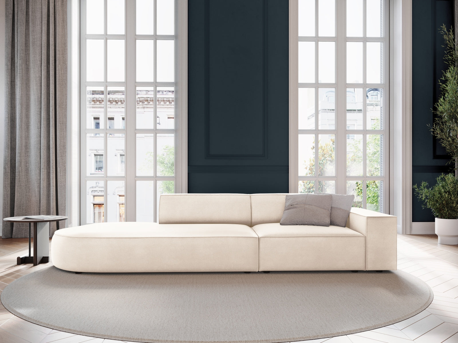 Divano, "Jodie", 3 Posti, 262x102x70, arrotondato
