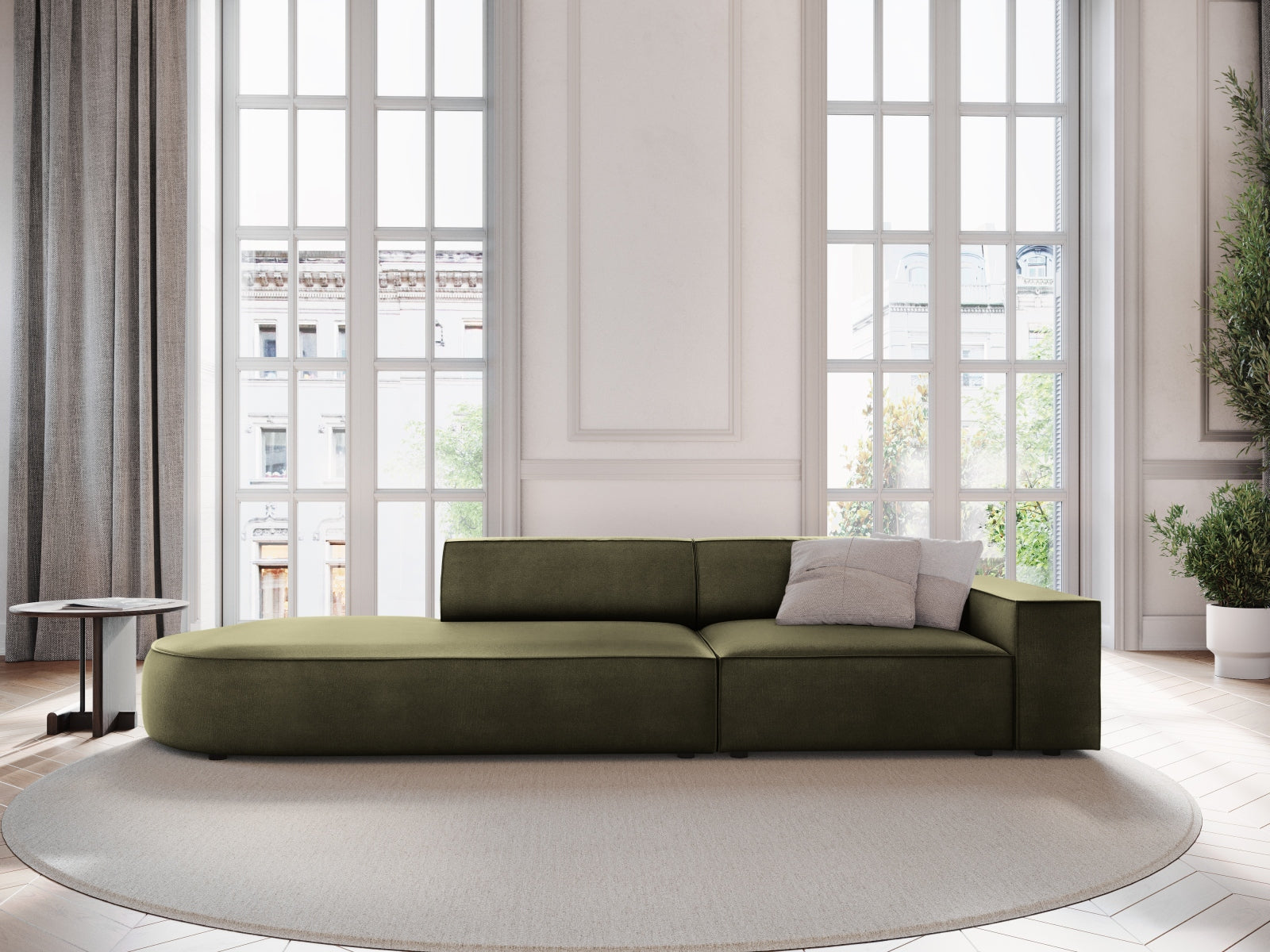 Divano, "Jodie", 3 Posti, 262x102x70, arrotondato