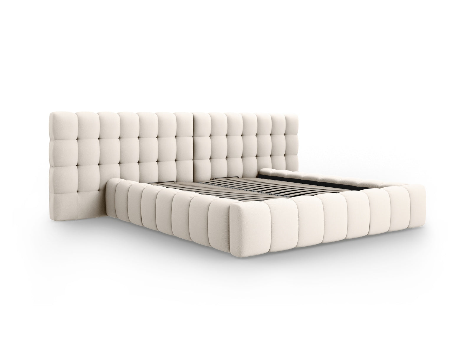 Letto contenitore con testiera doppia, "Mamaia", 230x300x100
