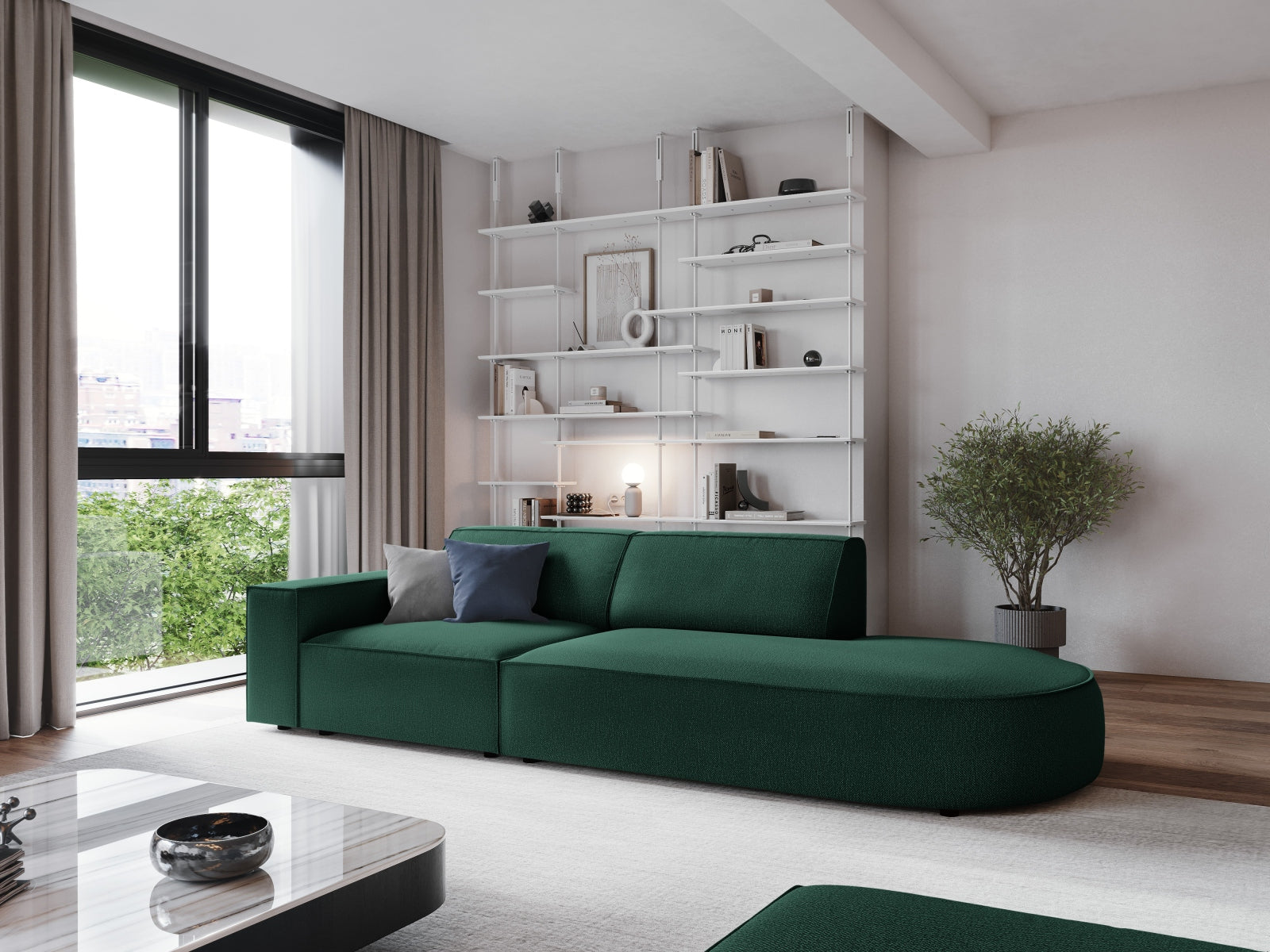 Divano, "Jodie", 3 Posti, 262x102x70, arrotondato