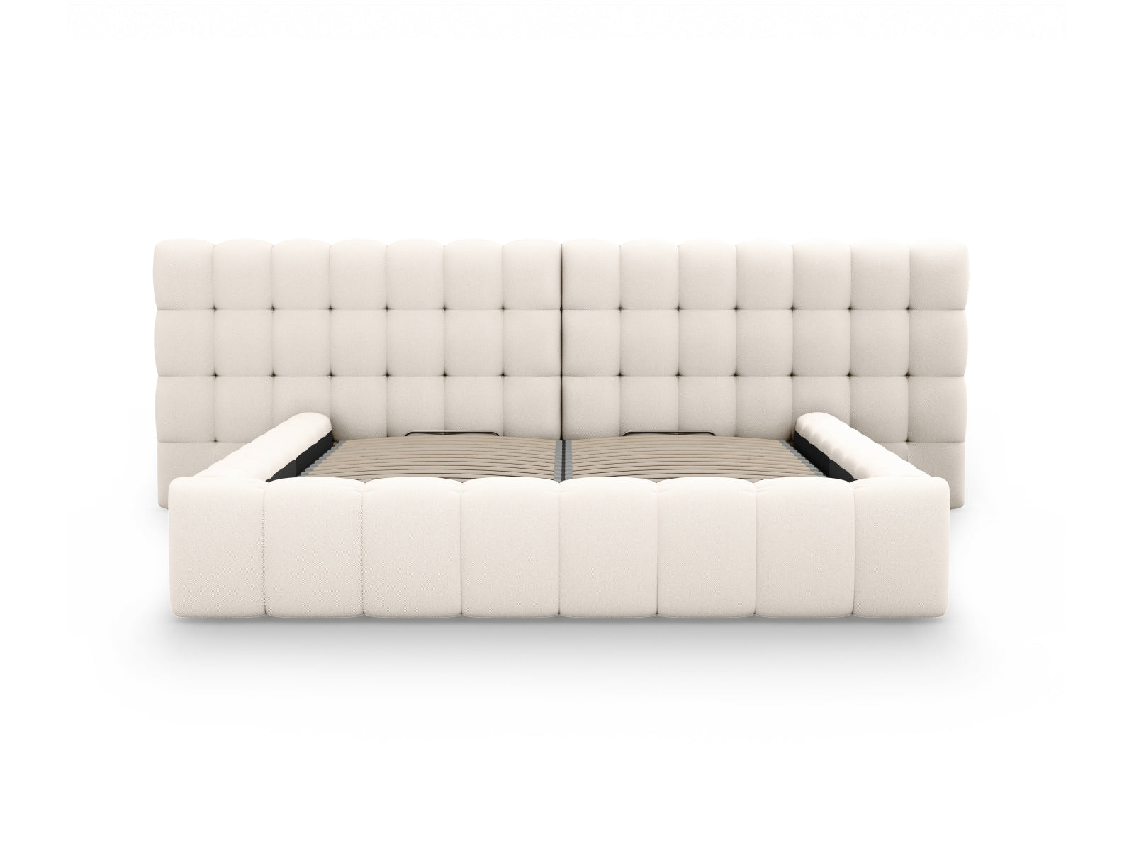 Letto contenitore con testiera doppia, "Mamaia", 230x350x100