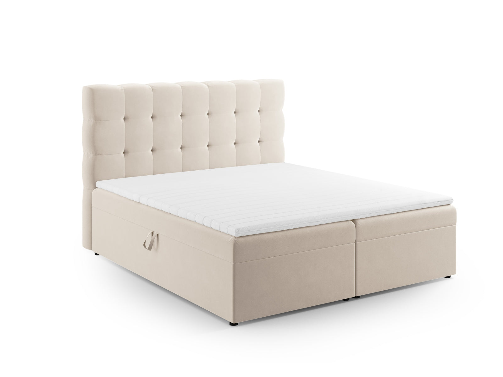 Letto: testiera + molle/materasso + coprimaterasso, "Mamaia", 210x160x125