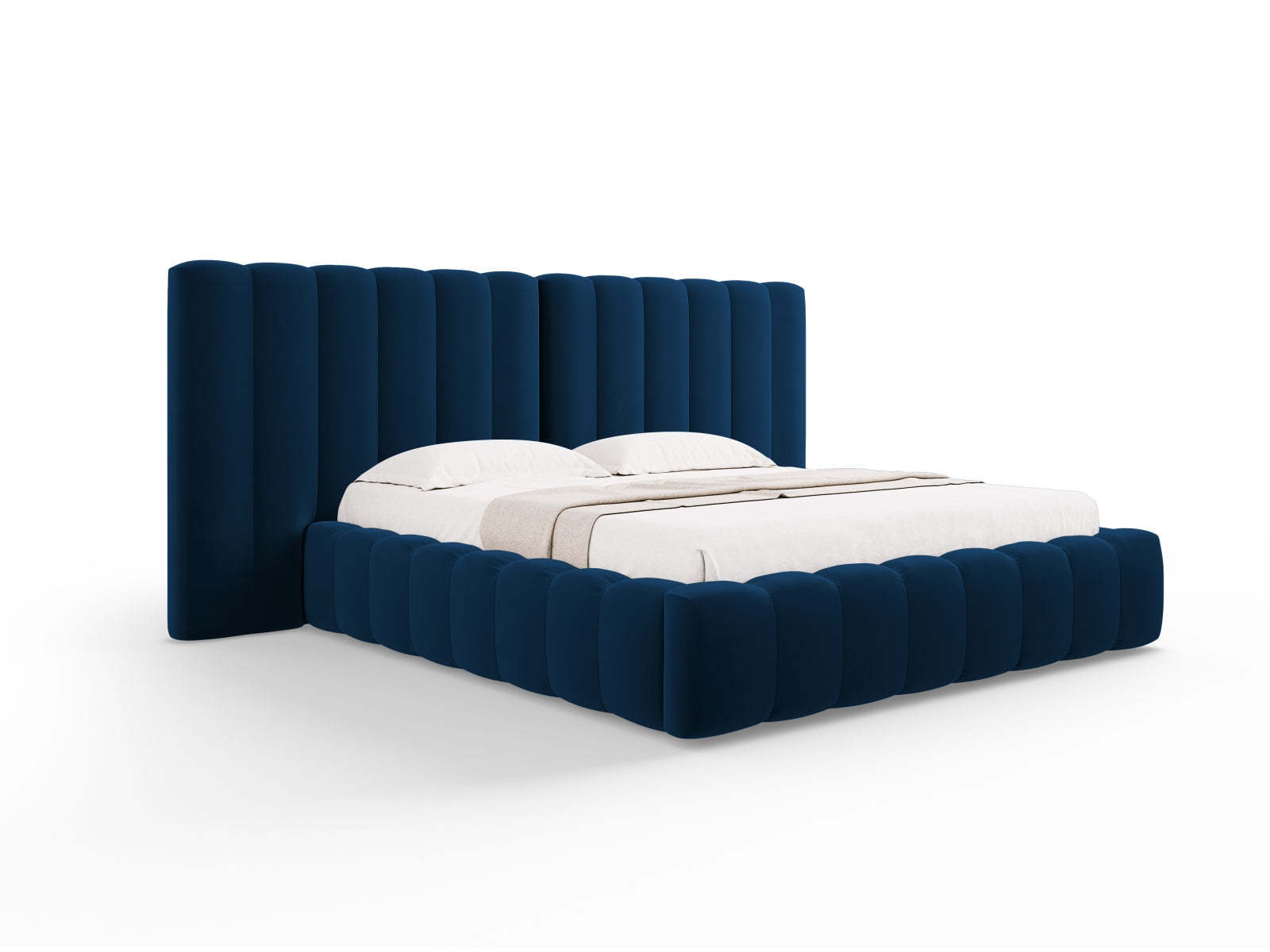 Letto contenitore con testiera doppia, "Kelp", 230x300x100