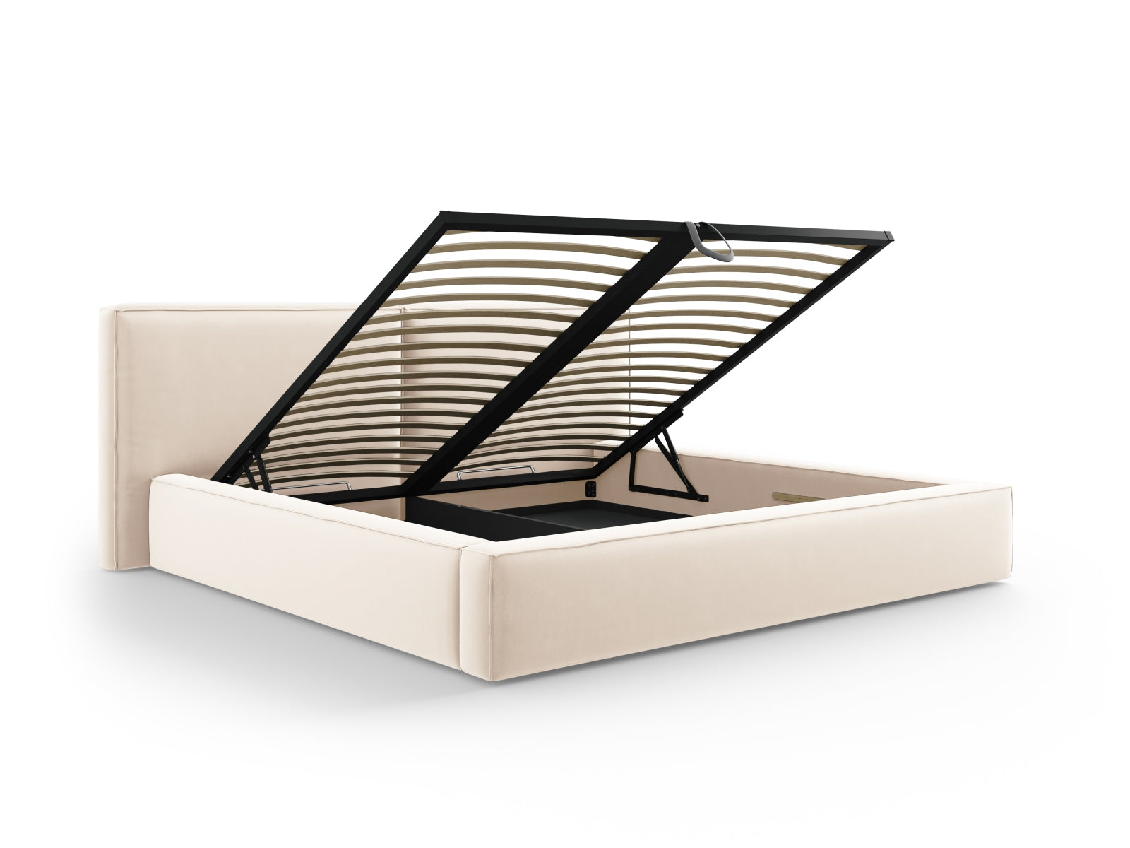 Letto contenitore con testiera doppia, "Jodie", 228x251x97,5