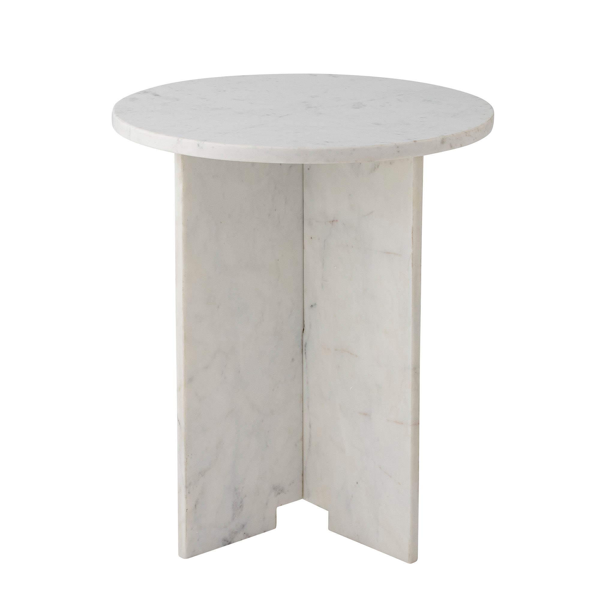 Tavolino Jasmia, Bianco, Marmo