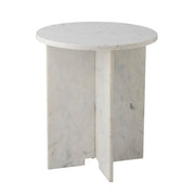 Tavolino Jasmia, Bianco, Marmo