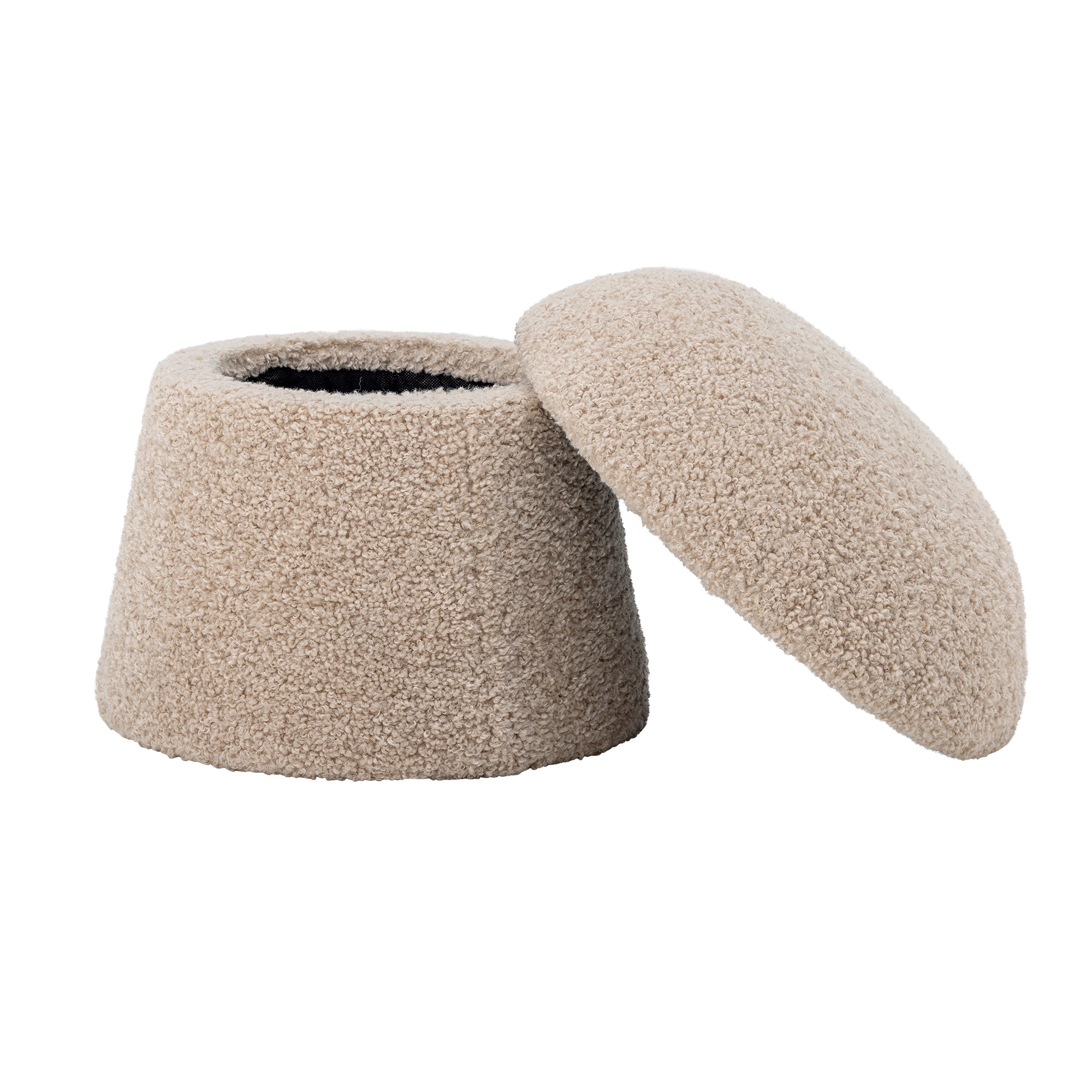 Pouf Bocca, Naturale, Poliestere