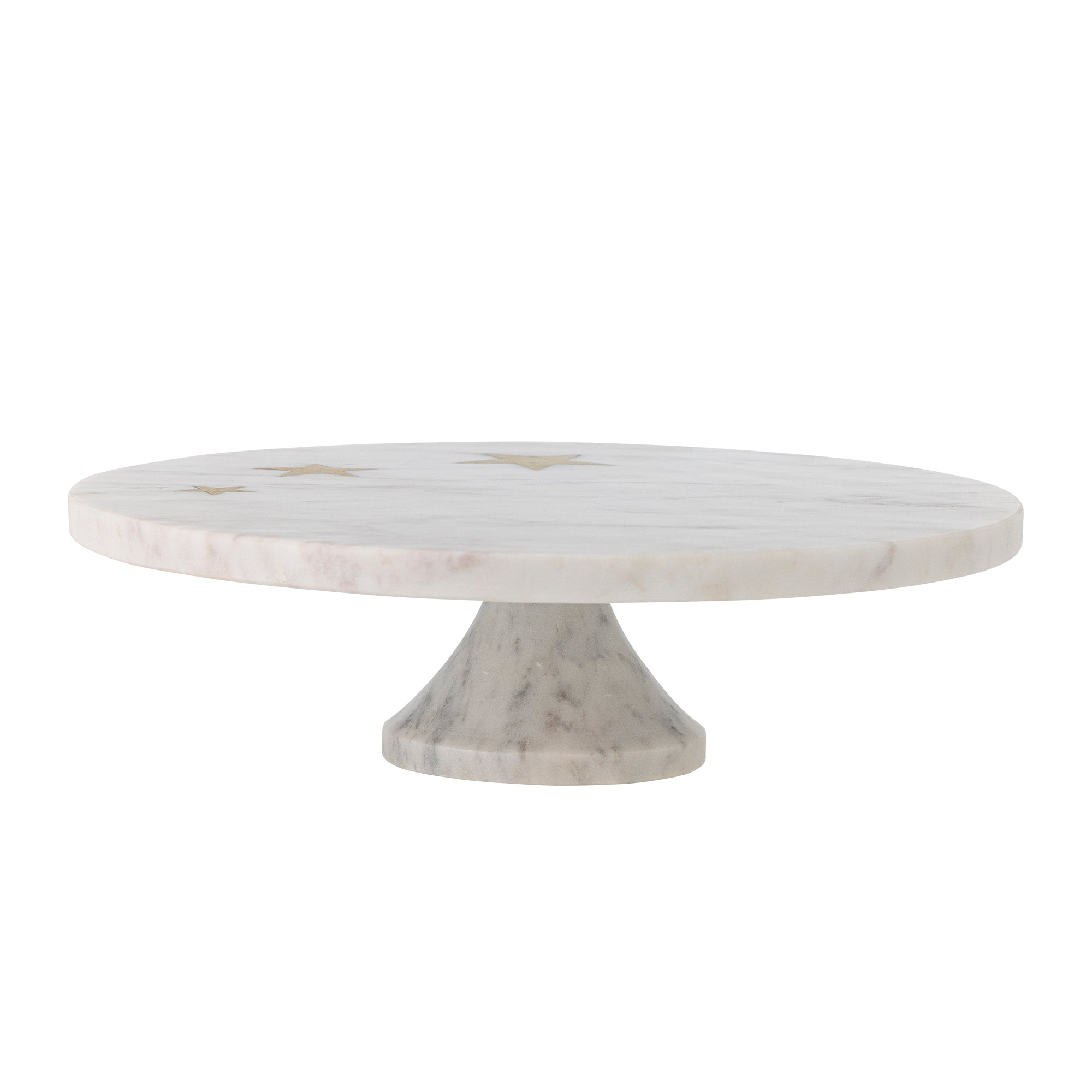 Vassoio per torta Fenya Star, bianco, marmo