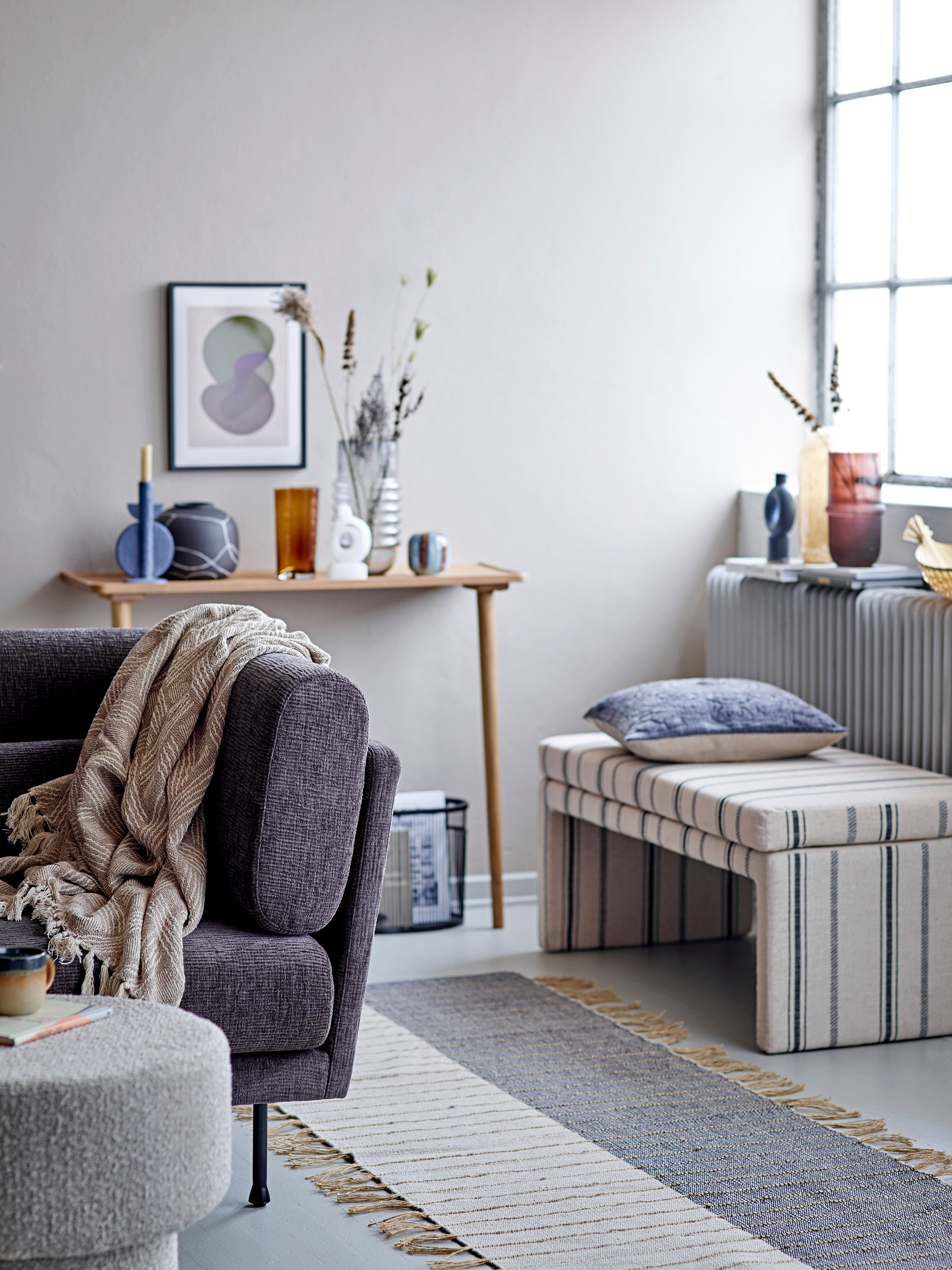 Pouf Raymon, Marrone, Poliestere