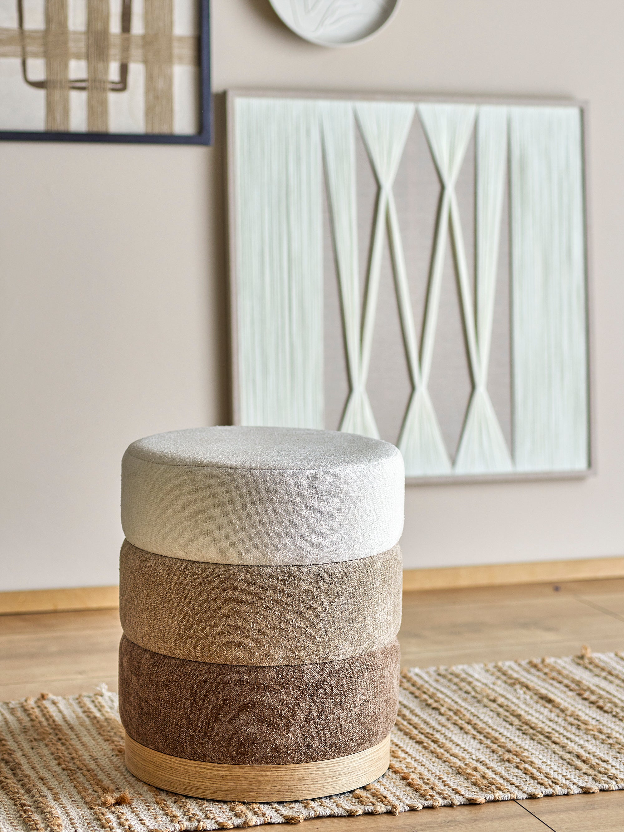 Pouf Bilbao, Marrone, Poliestere