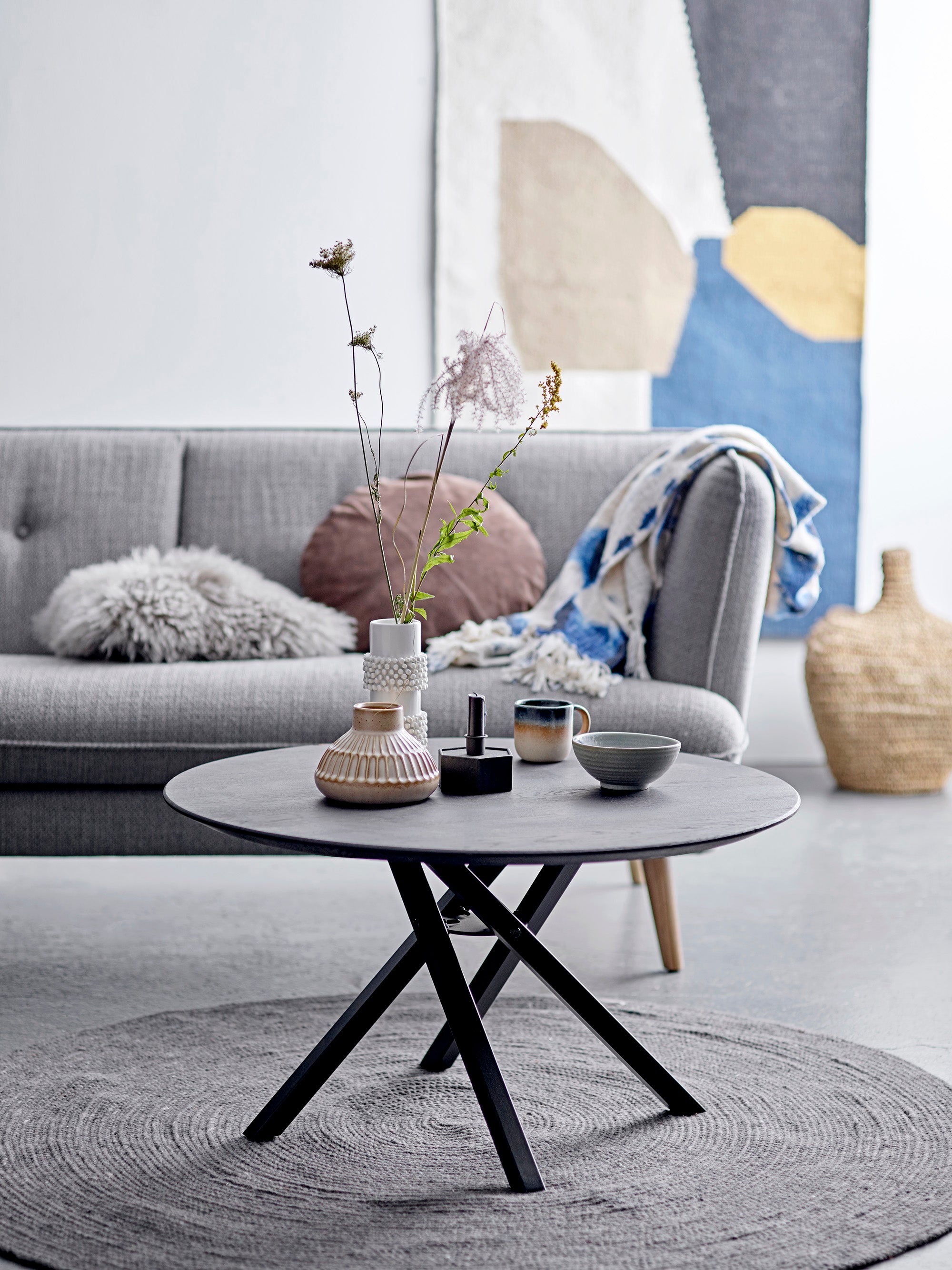 Tavolino Connor, Nero, FSC® 100%, Rovere