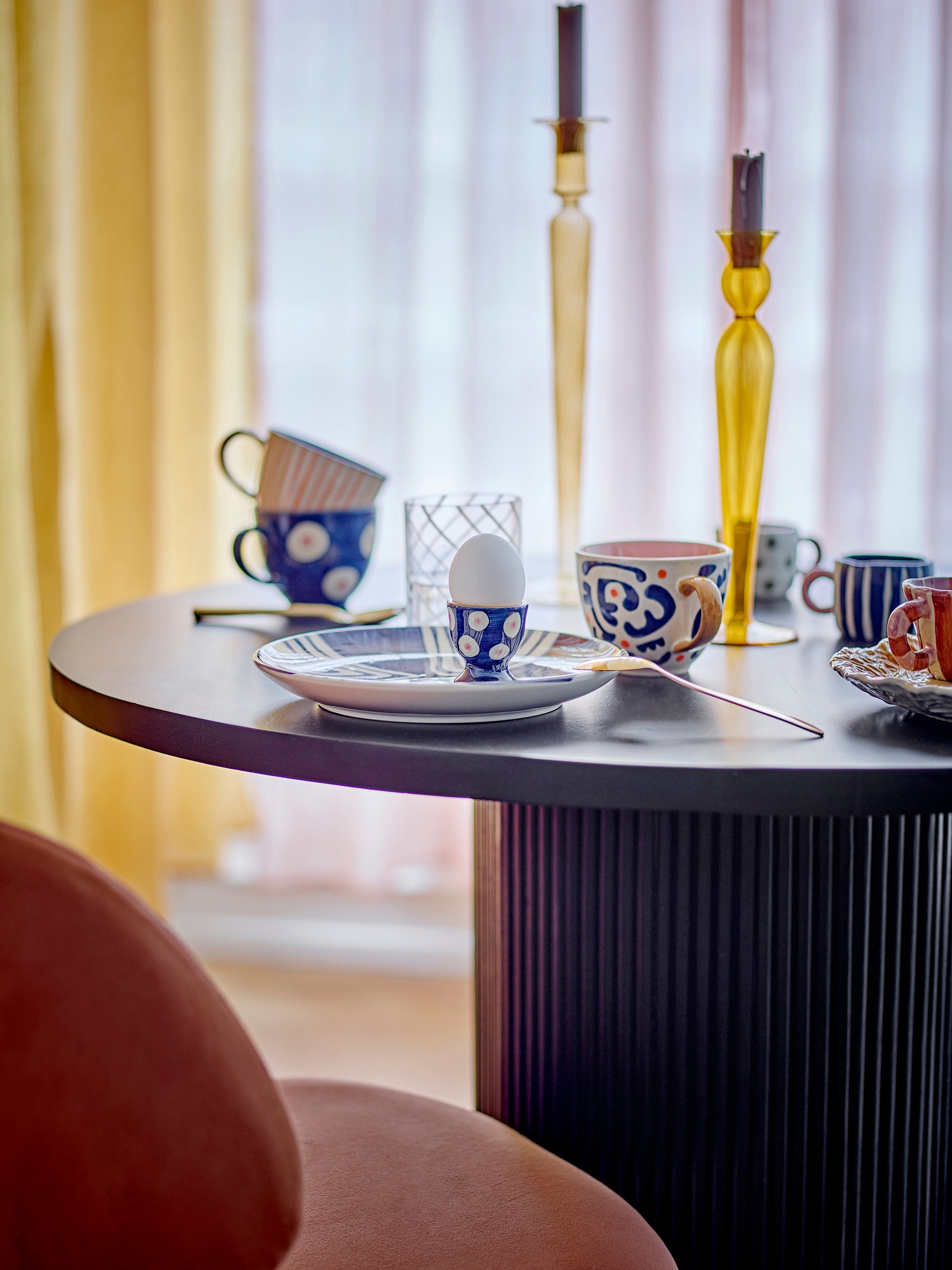 Sedia da pranzo Ponte, arancione, poliestere riciclato