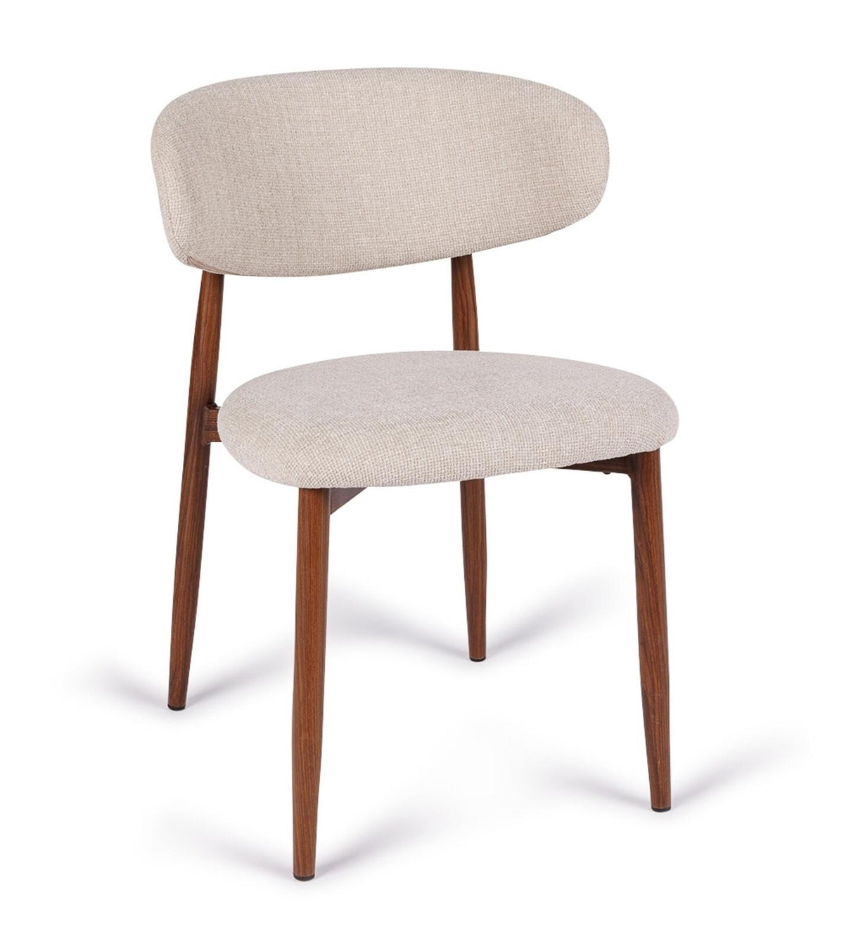 Set 2 sedie GEORGIA gamba noce - Beige